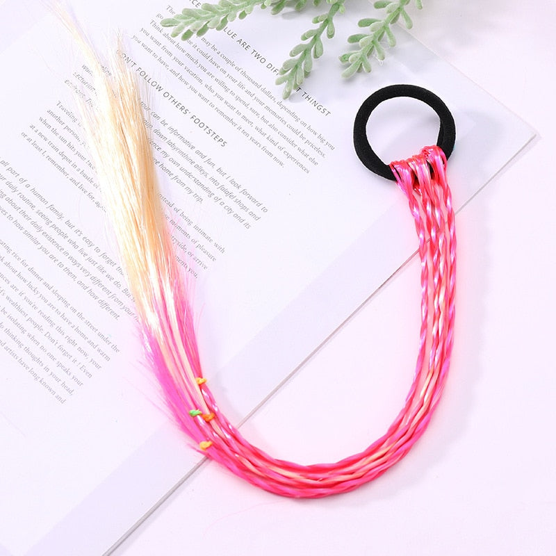 New Girls Colorful Wigs Ponytail Hair Ornaments