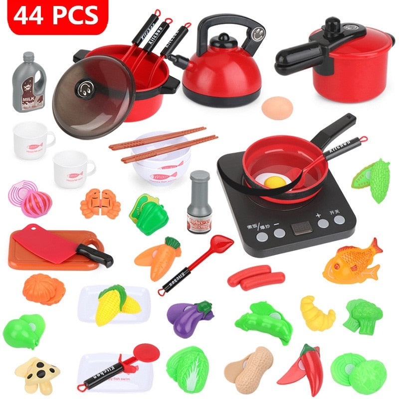 44PCS Mini Kids Kitchen Utensils Toys