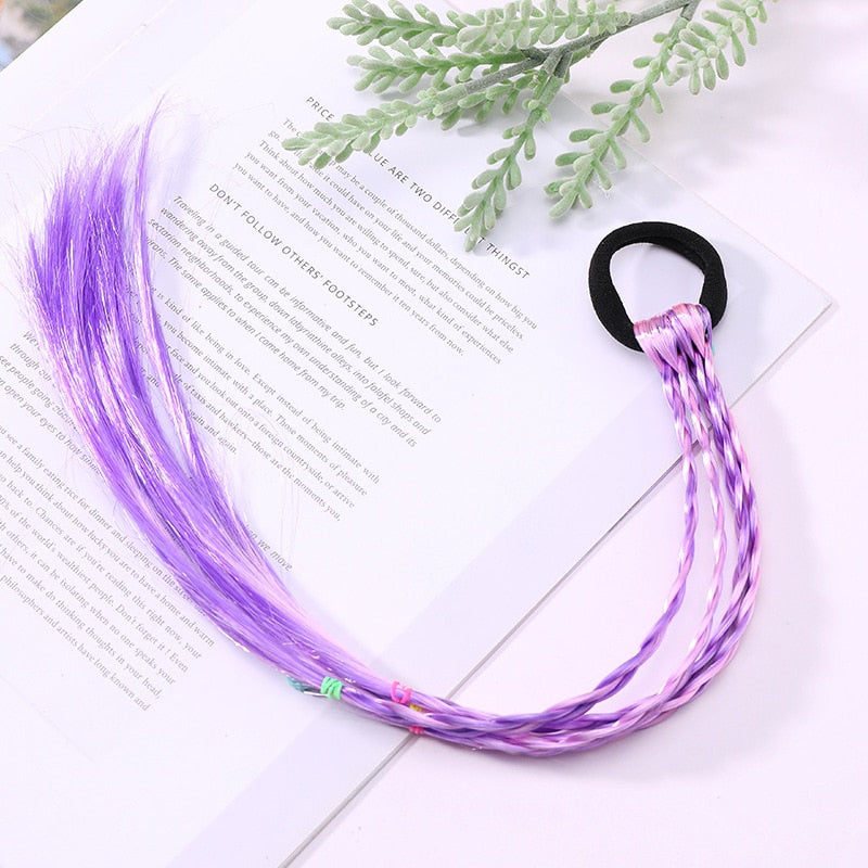 New Girls Colorful Wigs Ponytail Hair Ornaments