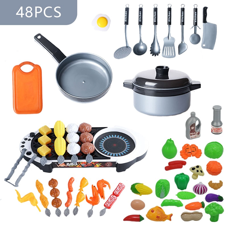 44PCS Mini Kids Kitchen Utensils Toys