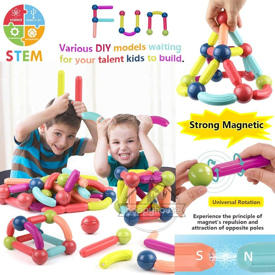 Magnetic Constructor Blocks Set Toys for Kids