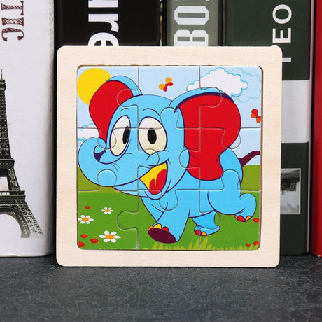 Wooden Cartoon Puzzle Educational Jigsaw Toys for Children