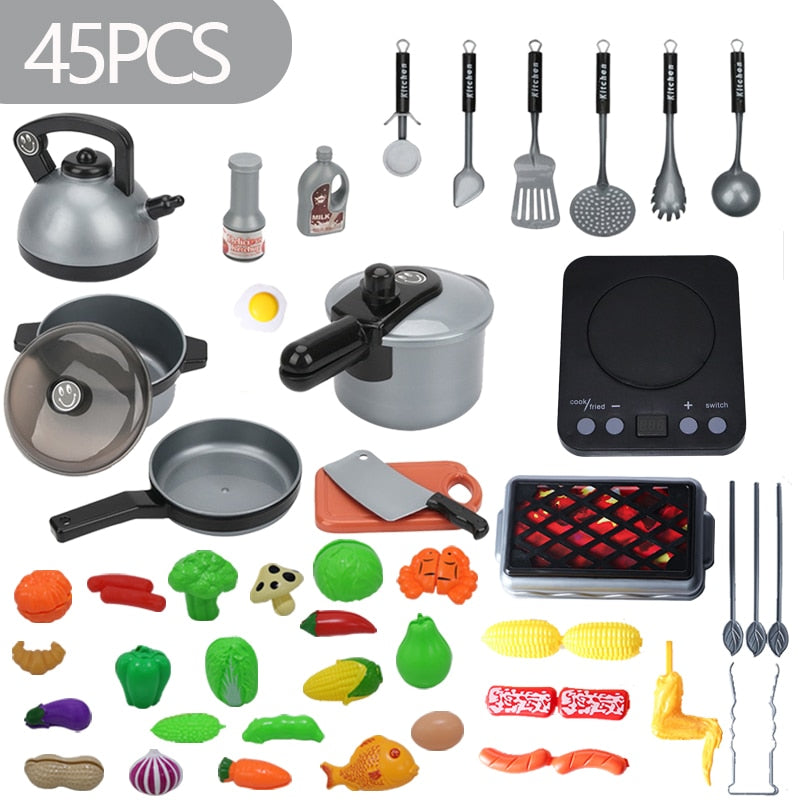 44PCS Mini Kids Kitchen Utensils Toys