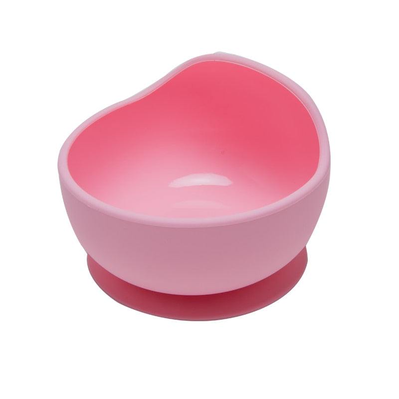 1set Baby Silicone Bowl Feeding Set