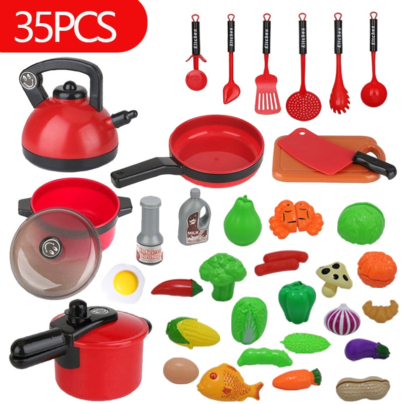44PCS Mini Kids Kitchen Utensils Toys