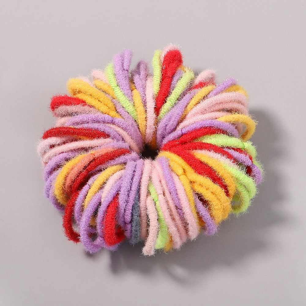 New Candy Color 100Pcs Girls Hair Bands