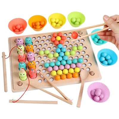 Interactive Beads Puzzle Board Kids Educational Toys