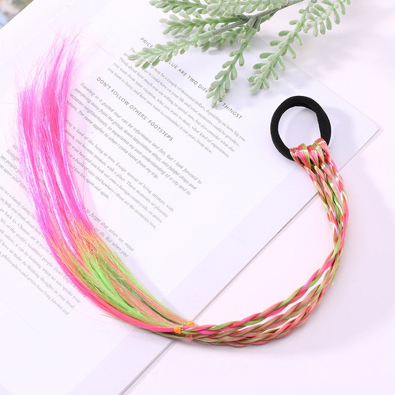 New Girls Colorful Wigs Ponytail Hair Ornaments