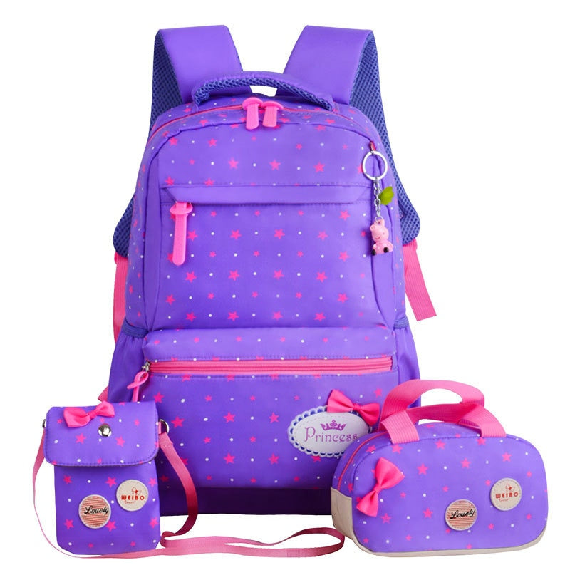 3Pieces Set Children School Bags