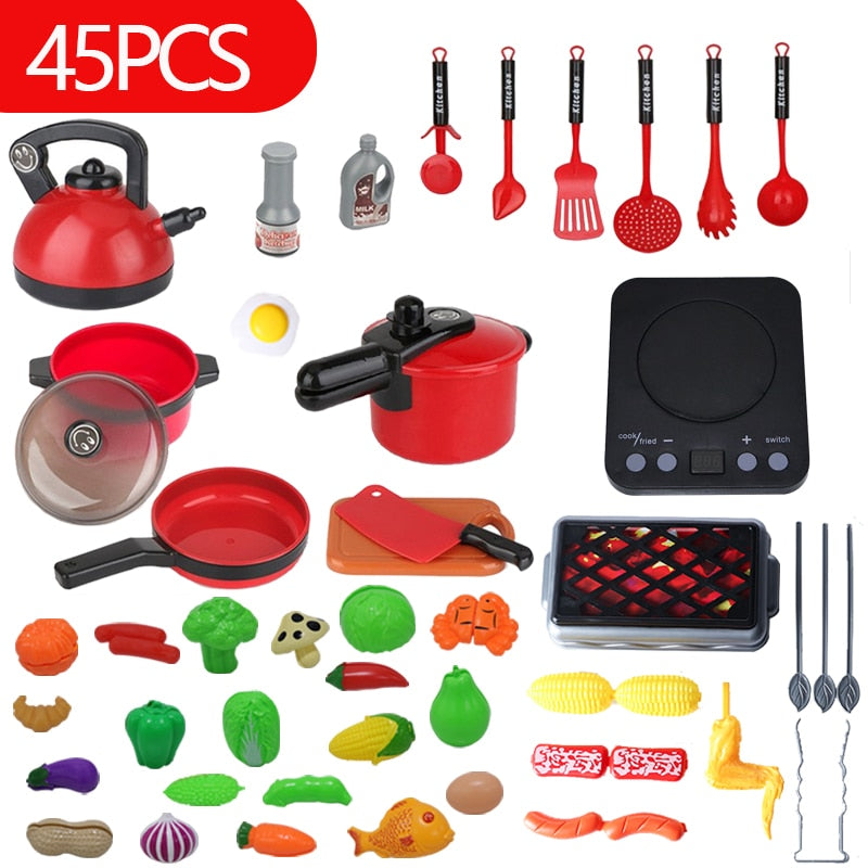 44PCS Mini Kids Kitchen Utensils Toys