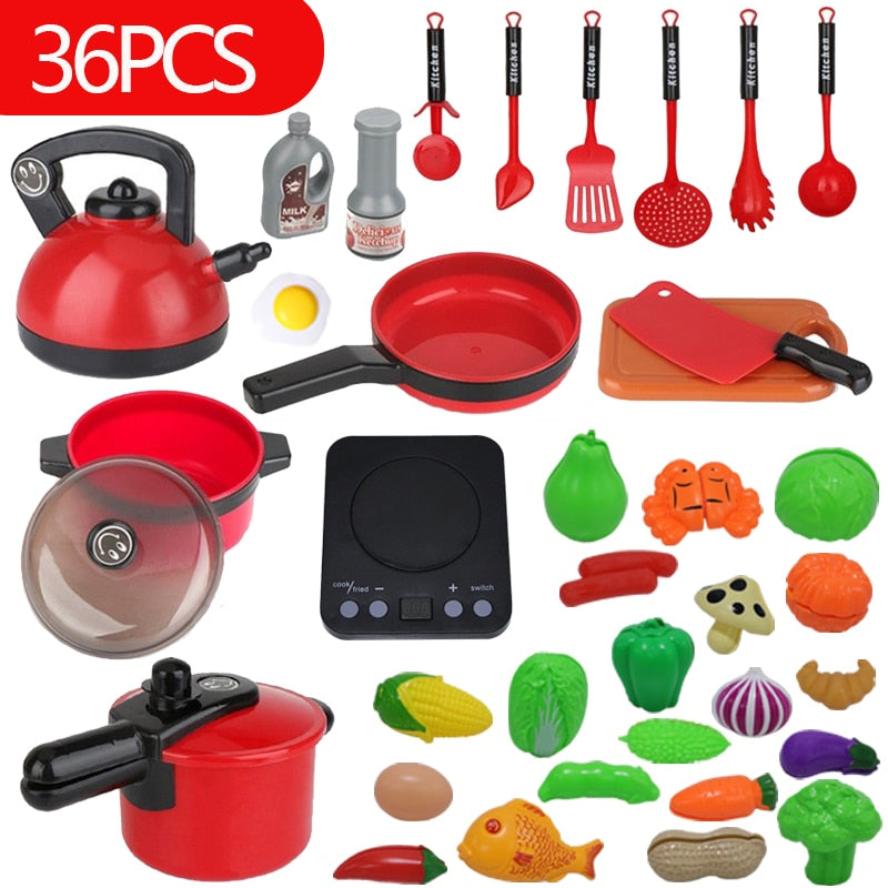 44PCS Mini Kids Kitchen Utensils Toys