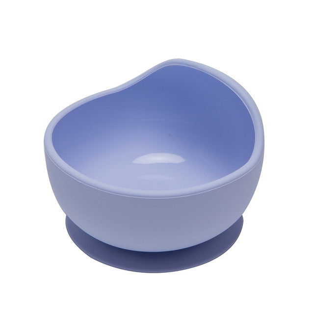 1set Baby Silicone Bowl Feeding Set