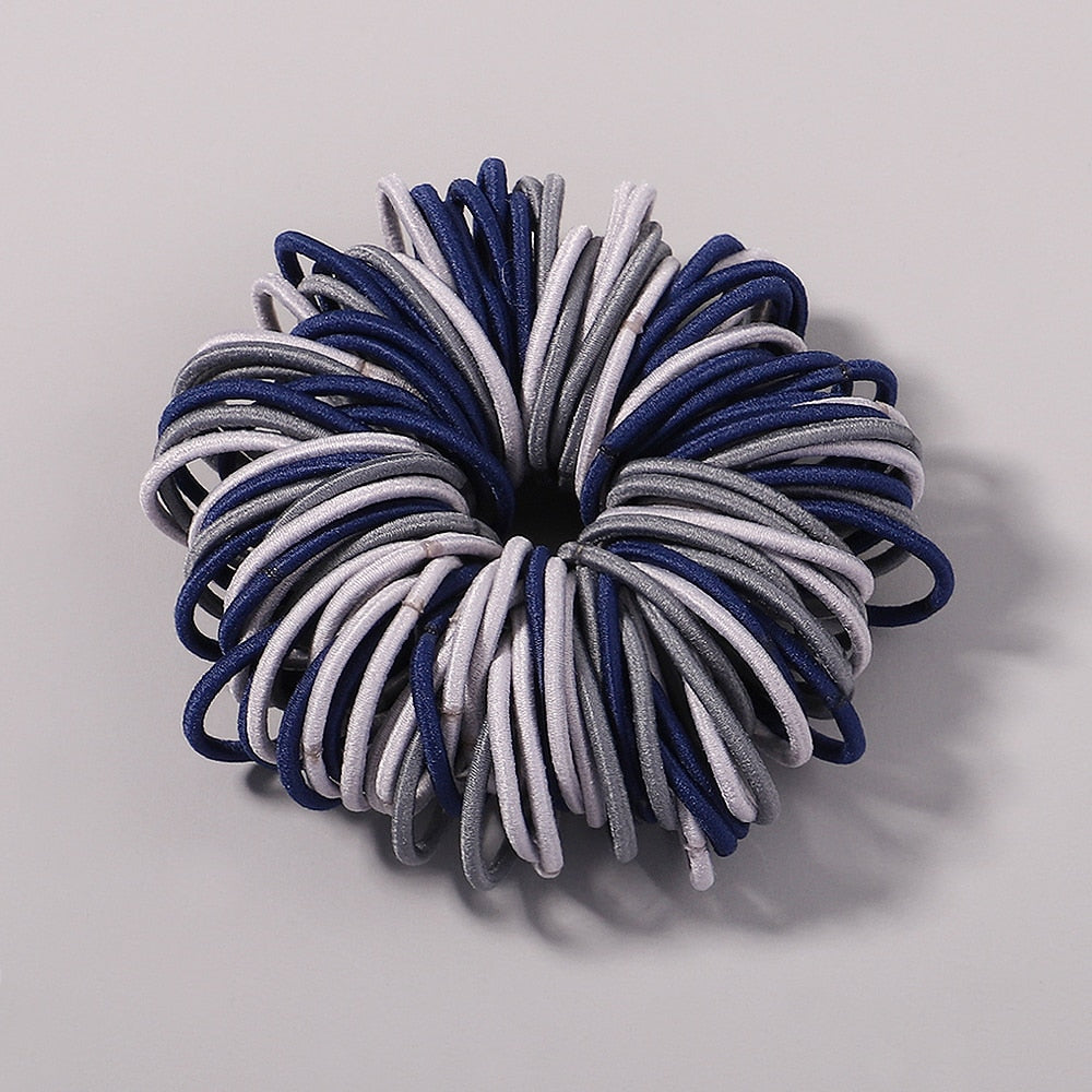 New Candy Color 100Pcs Girls Hair Bands