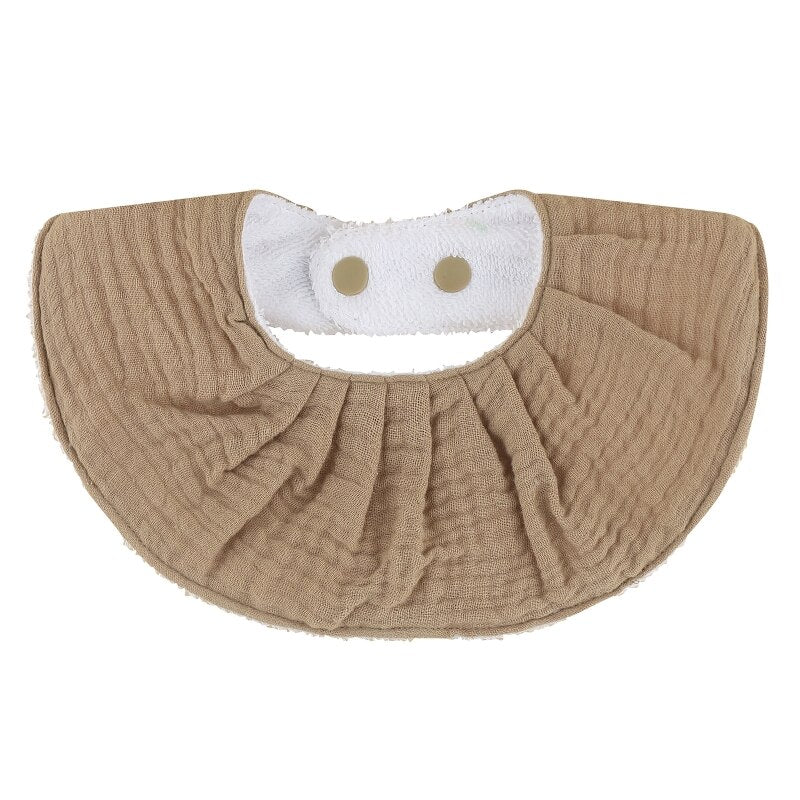 Solid Color Absorbent Baby Tassel Bib