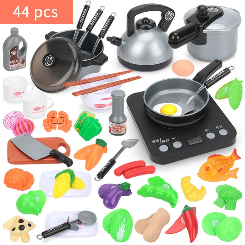 44PCS Mini Kids Kitchen Utensils Toys