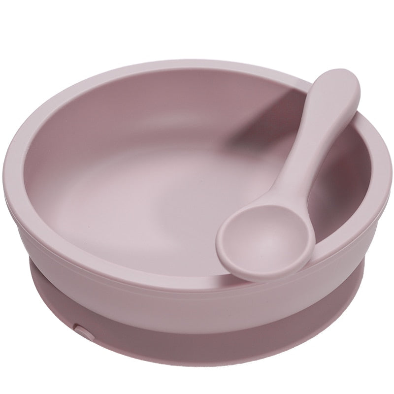 Solid Color Portable Kids Tableware Set