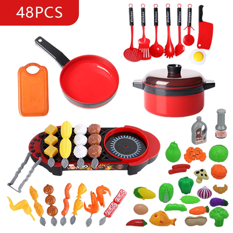 44PCS Mini Kids Kitchen Utensils Toys