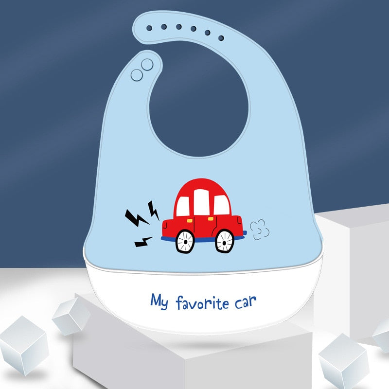 Adjustable Soft Silicone Bibs Burp Cloths