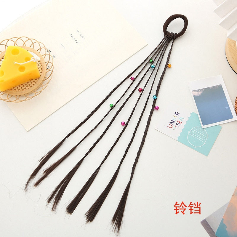 New Girls Colorful Wigs Ponytail Hair Ornaments