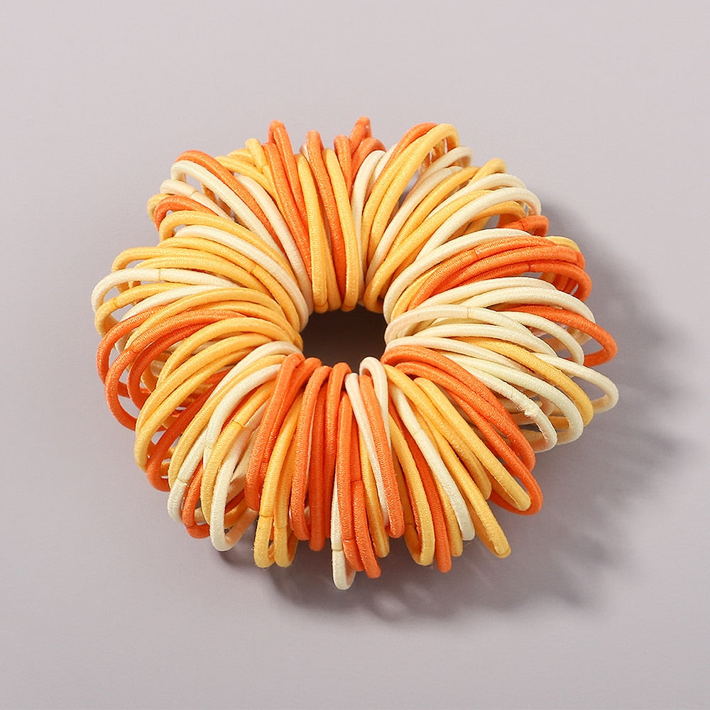 New Candy Color 100Pcs Girls Hair Bands