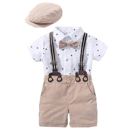 Cool Style Striped Summer Romper Clothes Set For Kids