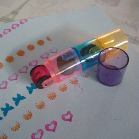 3/6Pcs Baby Colorful Ink Pad Stamp Seal