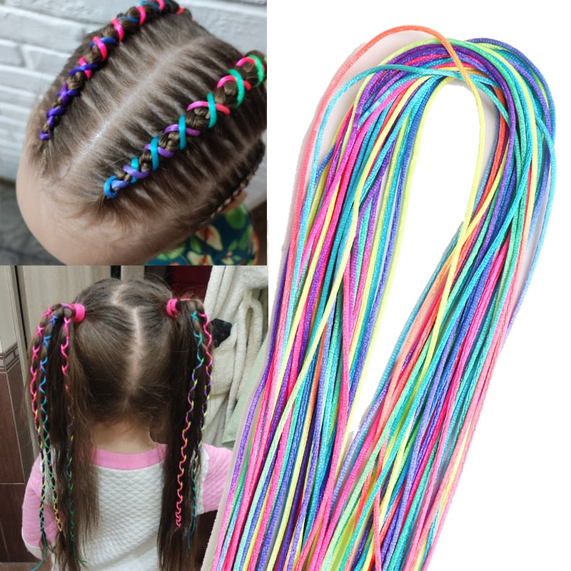 90cm Mix Colorful 4-30Pcs Hair braids Rope