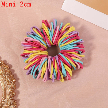 New Candy Color 100Pcs Girls Hair Bands