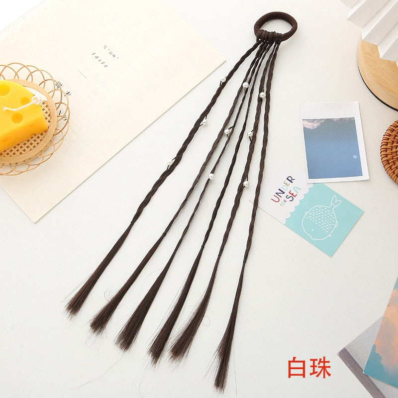 New Girls Colorful Wigs Ponytail Hair Ornaments