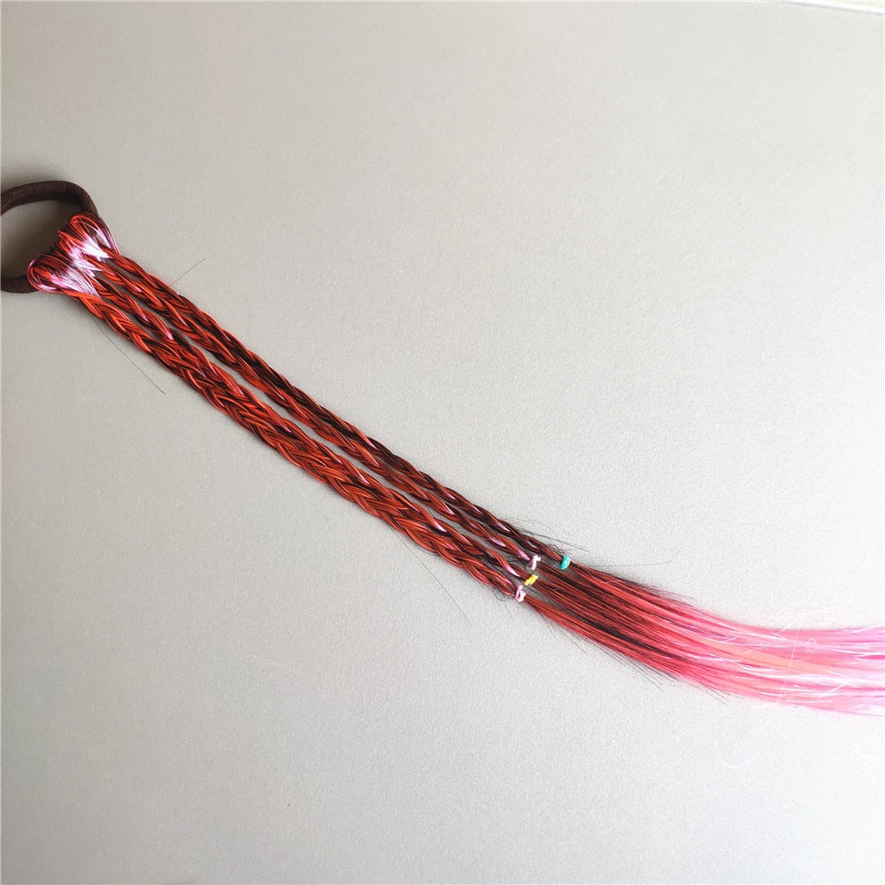 New Girls Colorful Wigs Ponytail Hair Ornaments