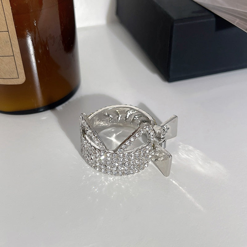 Pearl Rhinestone Girl High Ponytail Clip