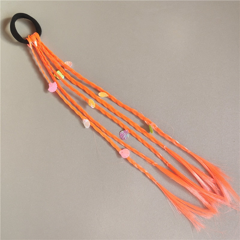 New Girls Colorful Wigs Ponytail Hair Ornaments
