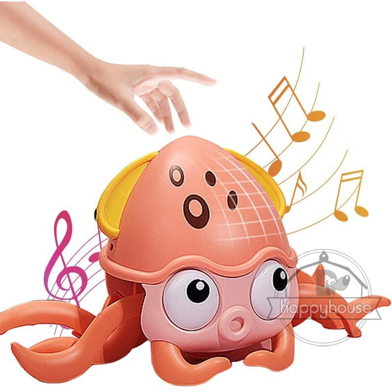 Interactive LED Crawling Crab Baby Toys with Music