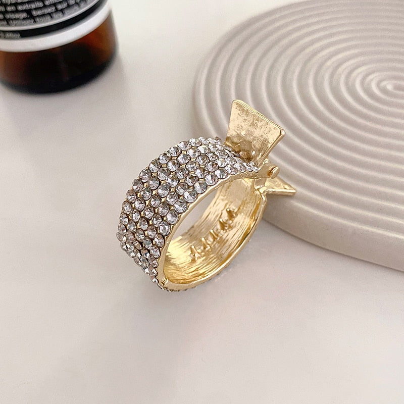 Pearl Rhinestone Girl High Ponytail Clip