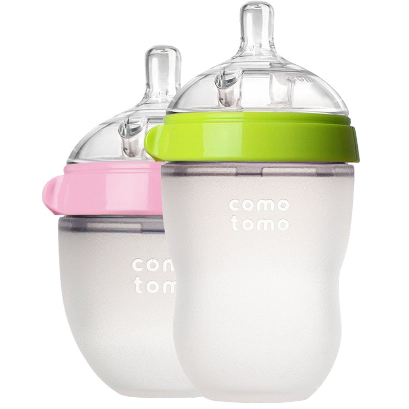 100% Soft Silicone Baby Feeding Bottle