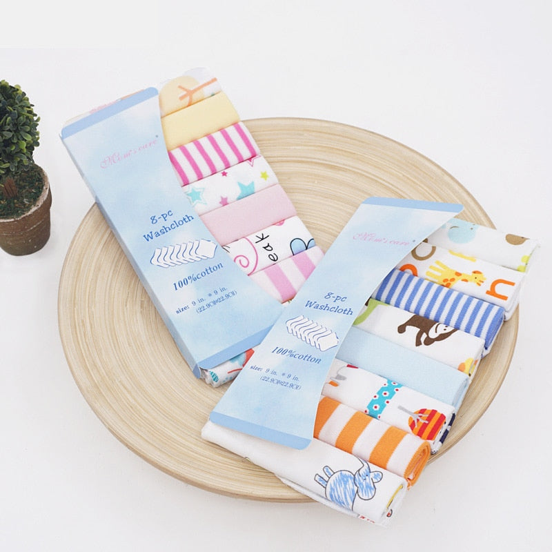 8pcs/pack Cotton Newborn Baby Towels