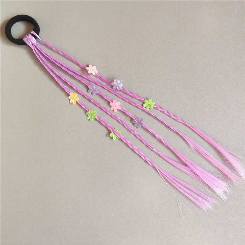 New Girls Colorful Wigs Ponytail Hair Ornaments