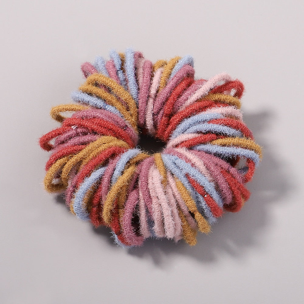 New Candy Color 100Pcs Girls Hair Bands
