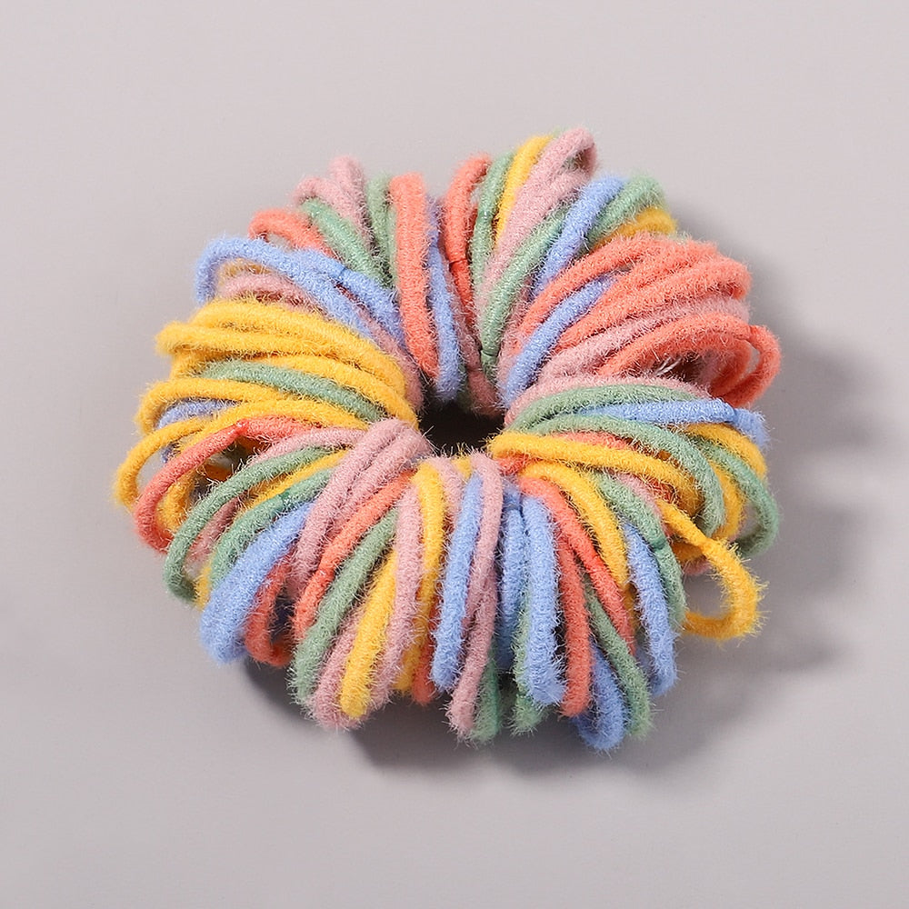 New Candy Color 100Pcs Girls Hair Bands