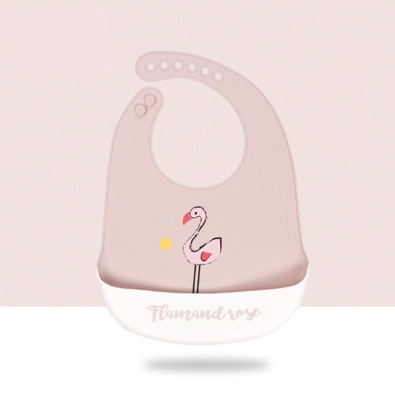 Adjustable Soft Silicone Bibs Burp Cloths