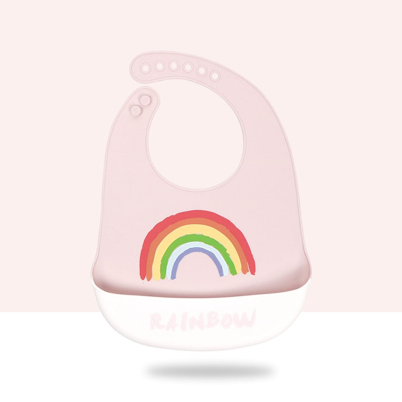 Adjustable Soft Silicone Bibs Burp Cloths