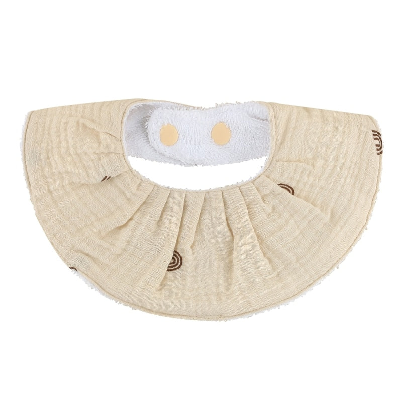 Solid Color Absorbent Baby Tassel Bib