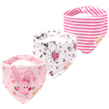 3Pcs Set Baby Triangle Burp Bibs