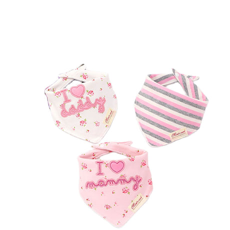 3Pcs Set Baby Triangle Burp Bibs