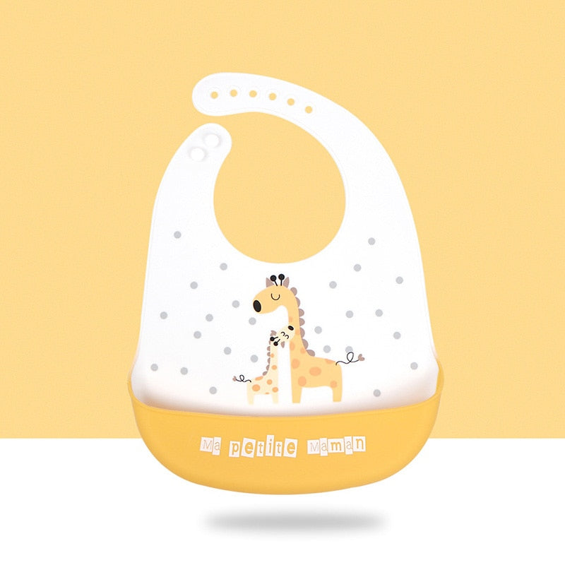 Adjustable Soft Silicone Bibs Burp Cloths