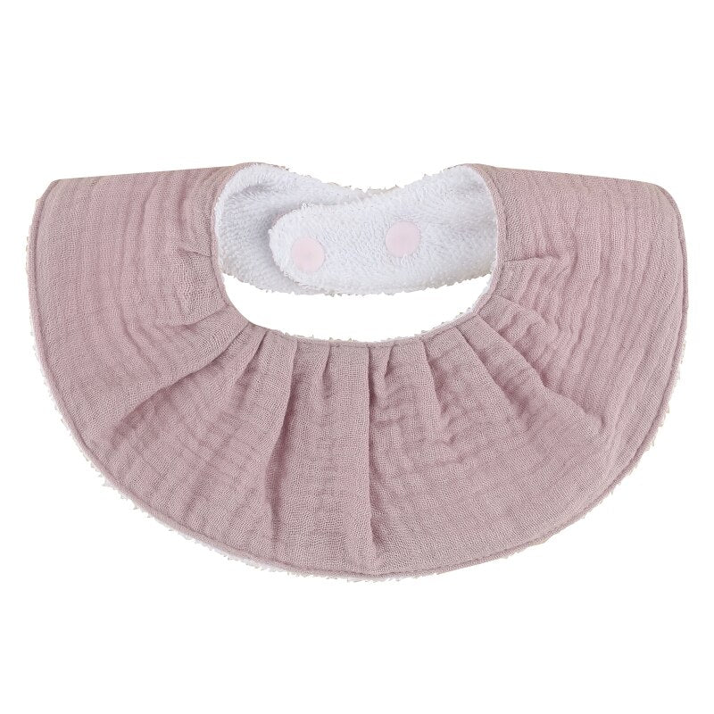 Solid Color Absorbent Baby Tassel Bib