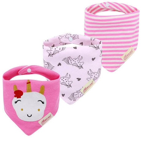 3Pcs Set Baby Triangle Burp Bibs