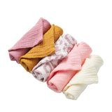 5pcs/Set Square Cotton Baby Face Towel