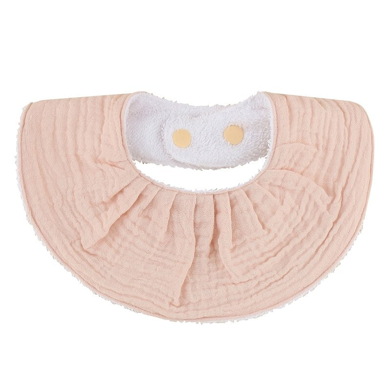 Solid Color Absorbent Baby Tassel Bib