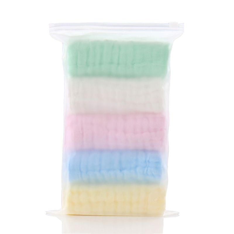 5 Pcs Of Soft Muslin Cloth Baby Towels